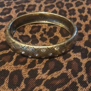 Antique gold and crystal bracelet